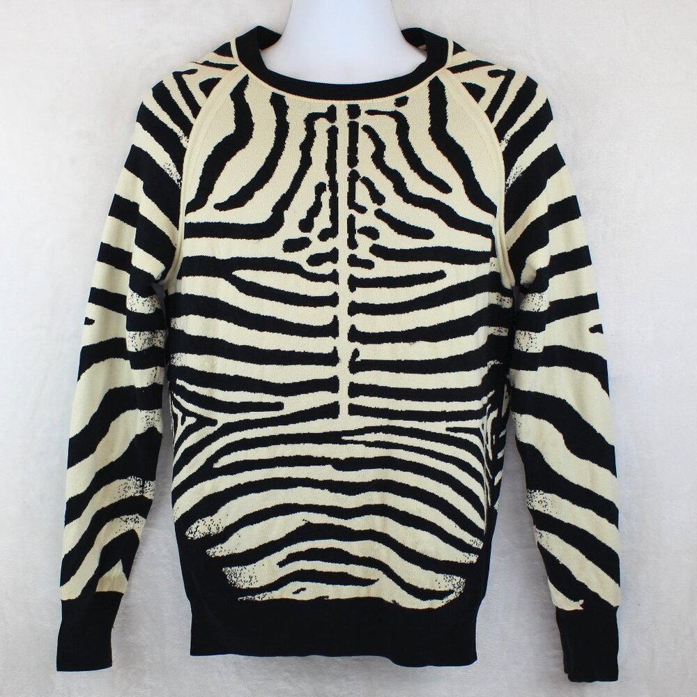 A.L.C Zebra Print Wool Blend Thick Sweater (Size 6)
